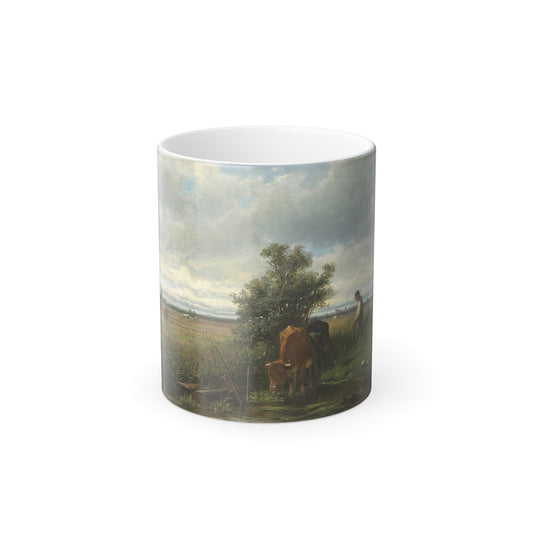 Anton Mauve (1838-1888) Cattle Watering - Color Changing Mug 11oz-11oz-The Sticker Space