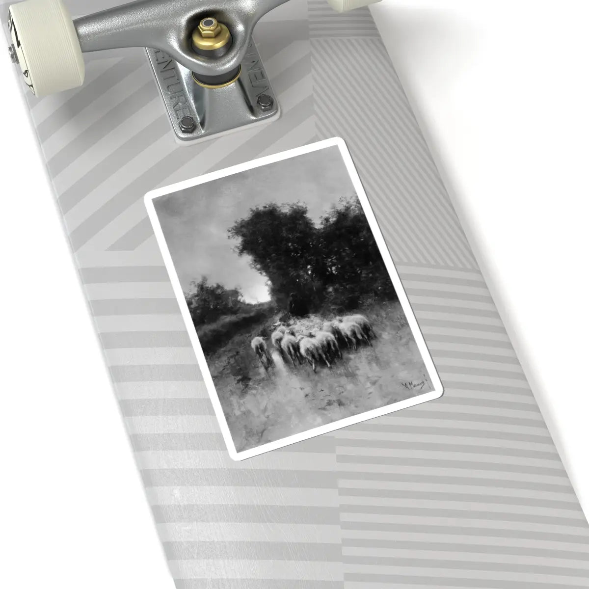 SKU:TSS-STICK-NTNMV-6X6-5 Sizes:6" × 6" Types:White