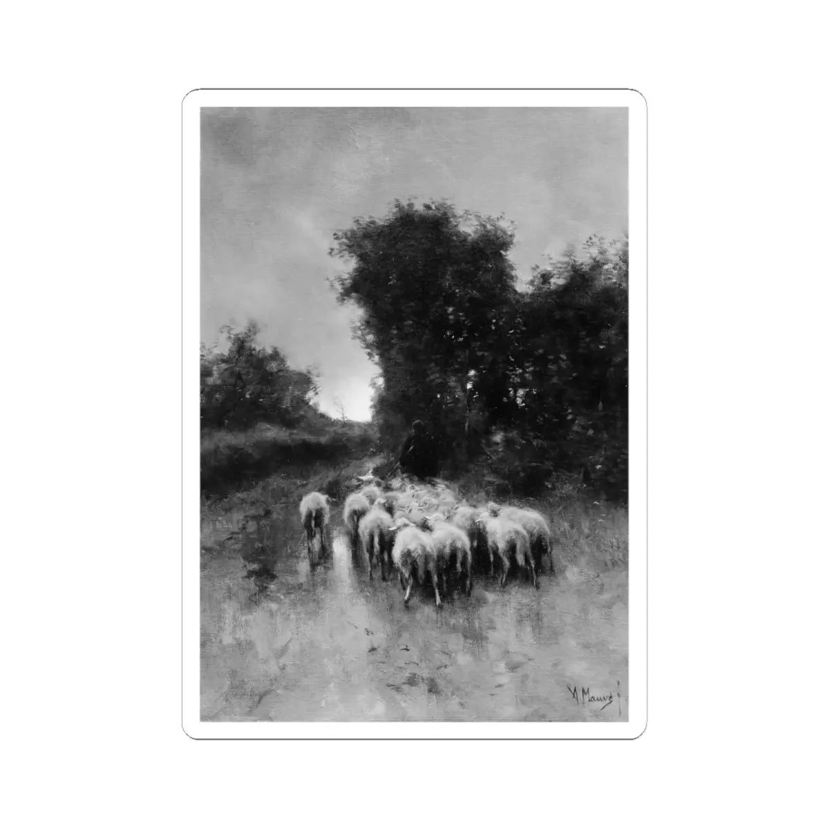 SKU:TSS-STICK-NTNMV-6X6-5 Sizes:6" × 6" Types:White