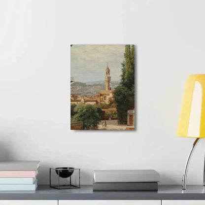Antonietta Brandeis (1849-) Florence, View of the Palazzo Vecchio The Fiesole In the Distance - Canvas Wall Art - The Sticker Space