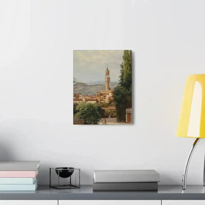 Antonietta Brandeis (1849-) Florence, View of the Palazzo Vecchio The Fiesole In the Distance - Canvas Wall Art - The Sticker Space