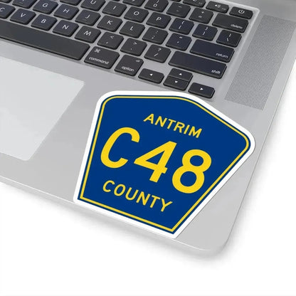 Antrim County C-48 (Michigan) (Road Sign) STICKER Vinyl Kiss-Cut Decal - The Sticker Space