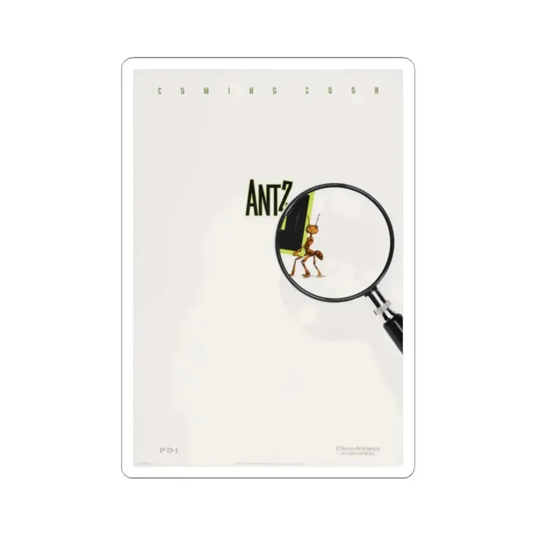 Antz 1998 Movie Poster - STICKER Vinyl Kiss-Cut Decal 2 Inch White - The Sticker Space