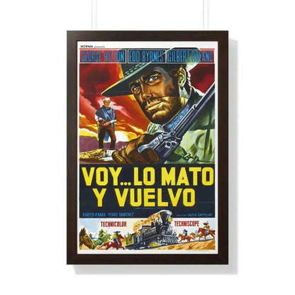 ANY GUN CAN PLAY (2) 1967 - Framed Movie Poster 20" x 30" Walnut - The Sticker Space