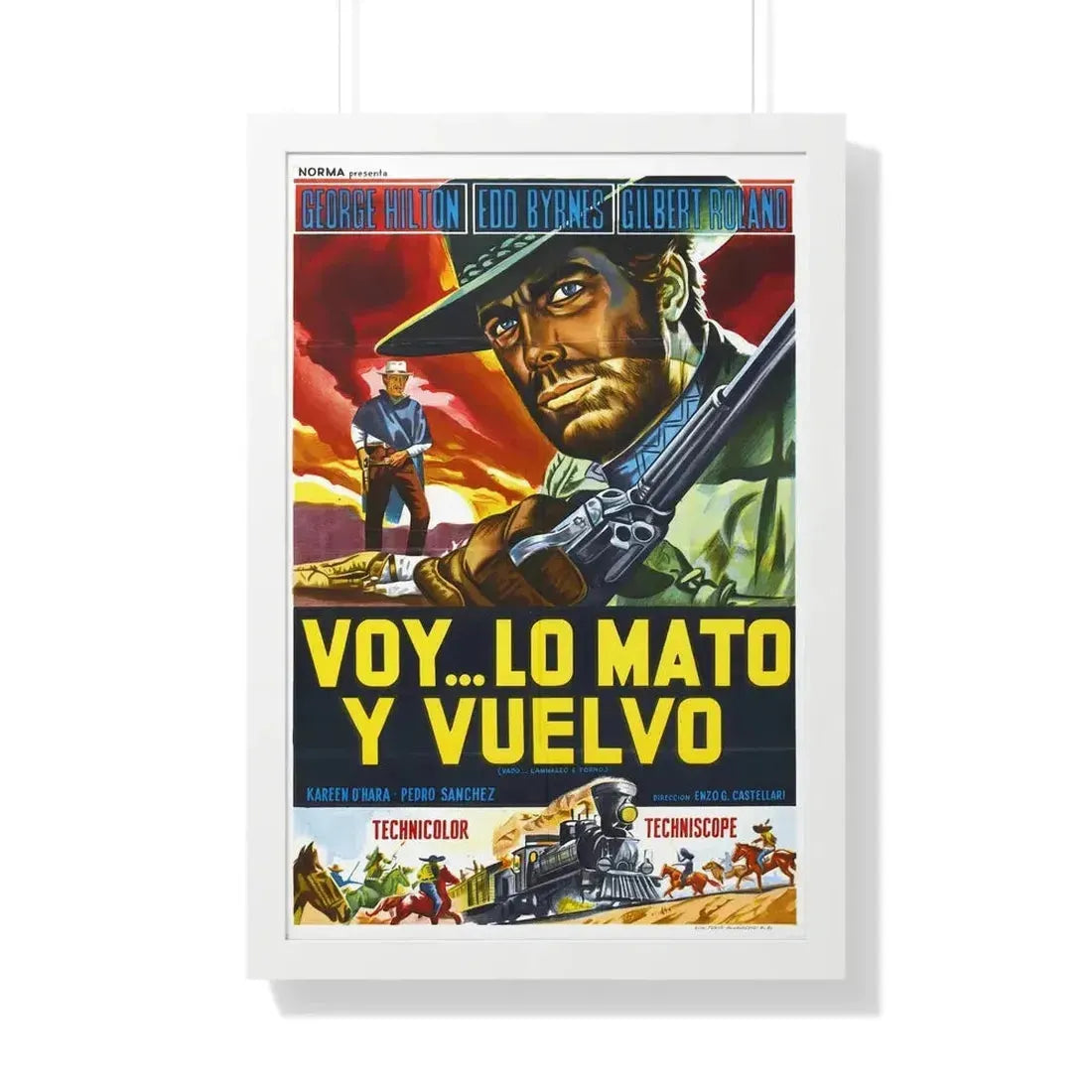 ANY GUN CAN PLAY (2) 1967 - Framed Movie Poster - The Sticker Space