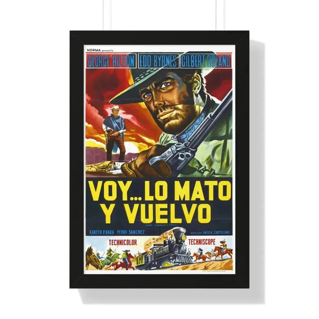 ANY GUN CAN PLAY (2) 1967 - Framed Movie Poster - The Sticker Space