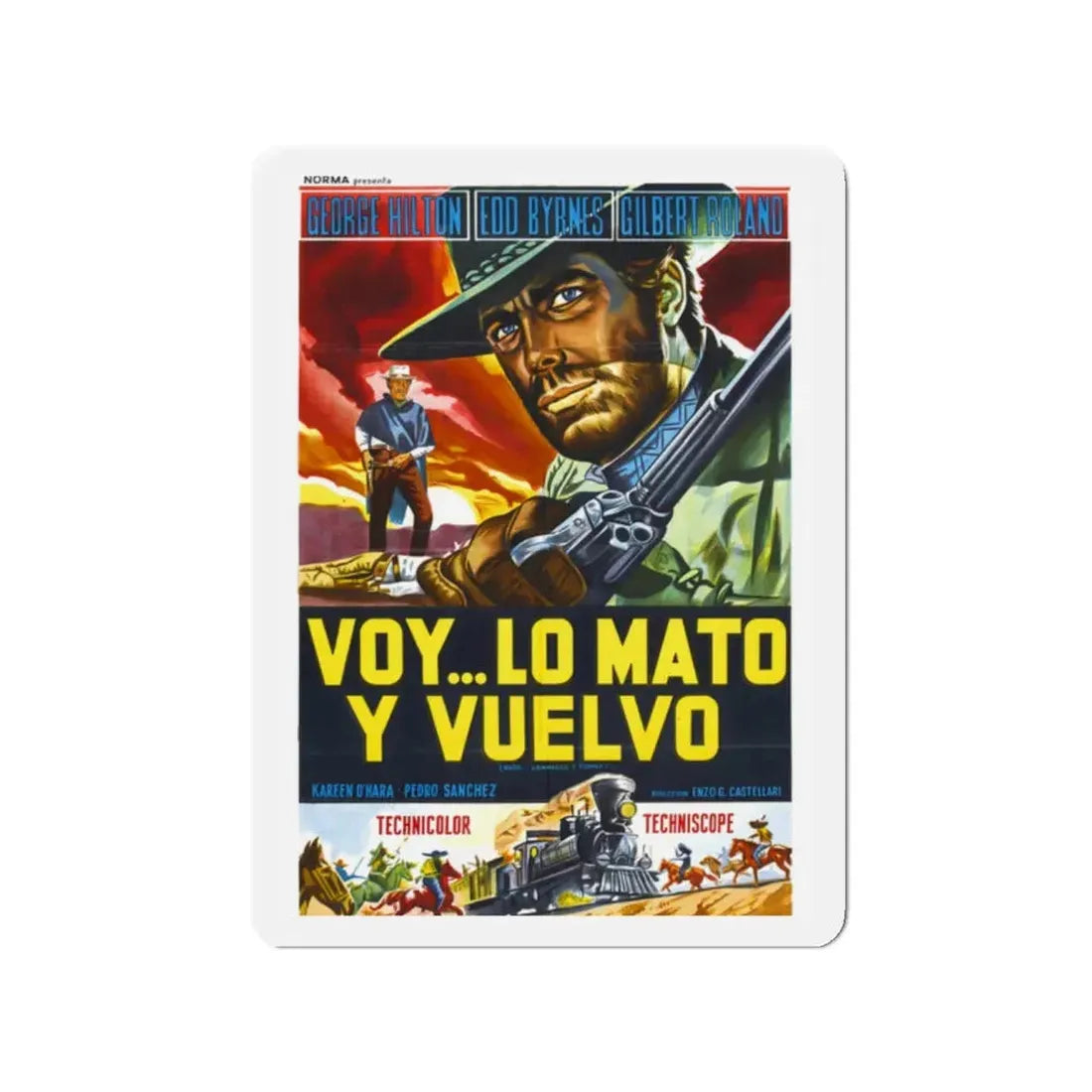 ANY GUN CAN PLAY (2) 1967 Movie Poster - Refrigerator Magnet 2 Inch - The Sticker Space