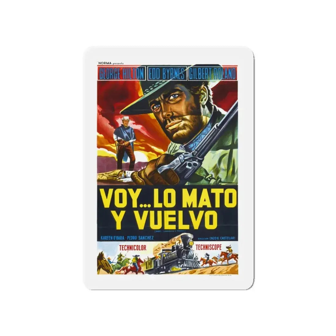 ANY GUN CAN PLAY (2) 1967 Movie Poster - Refrigerator Magnet 4 Inch - The Sticker Space