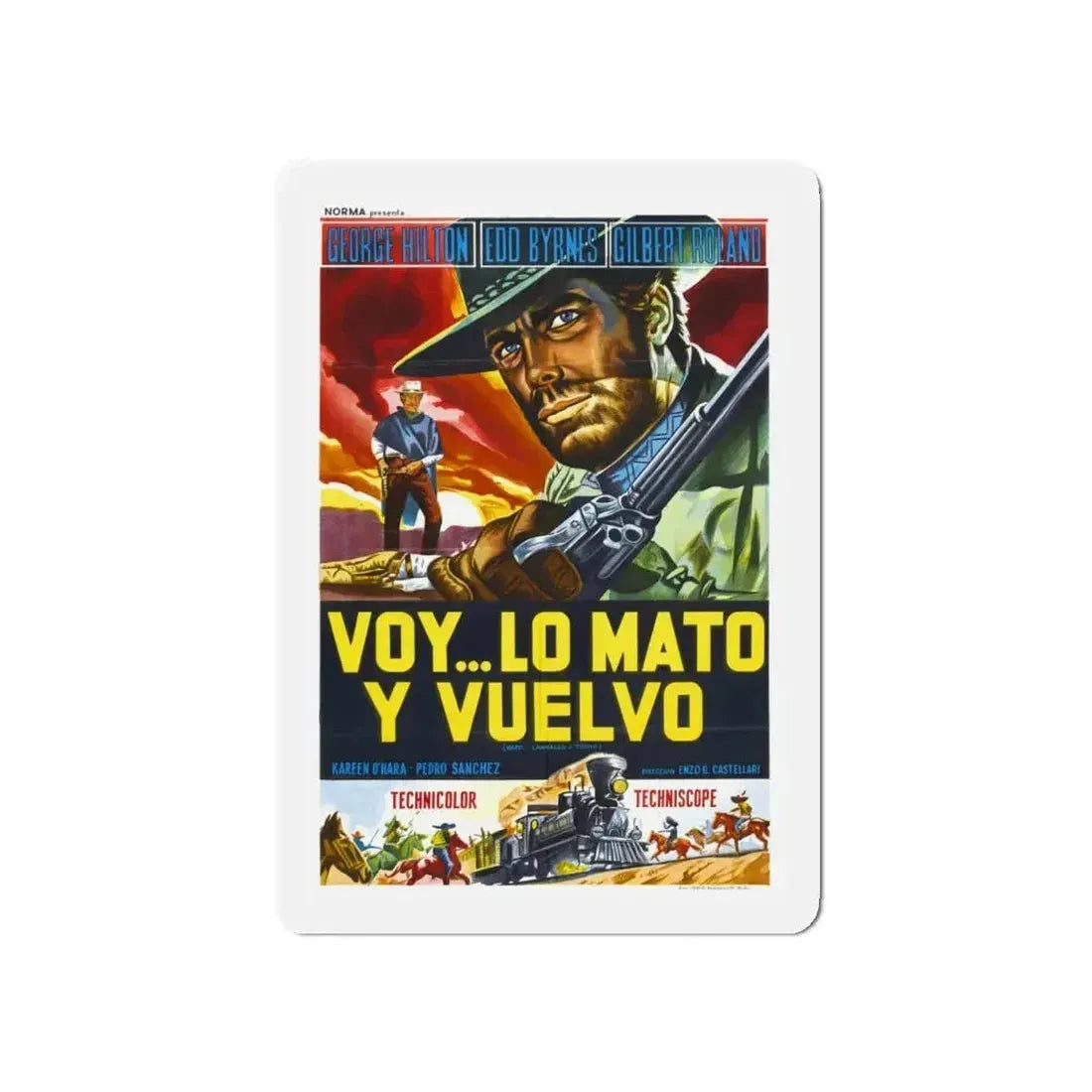 ANY GUN CAN PLAY (2) 1967 Movie Poster - Refrigerator Magnet - The Sticker Space