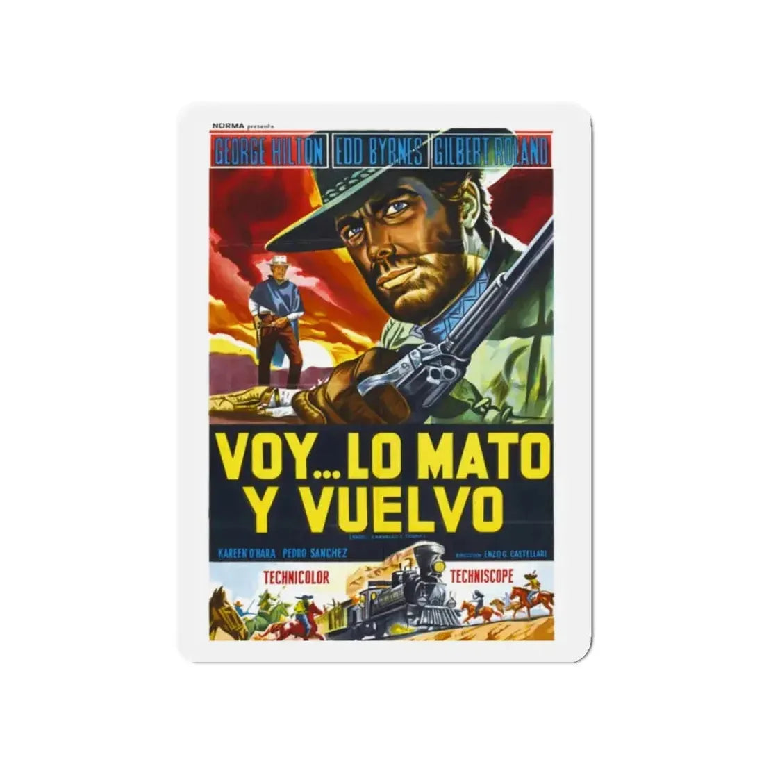 ANY GUN CAN PLAY (2) 1967 Movie Poster - Refrigerator Magnet - The Sticker Space