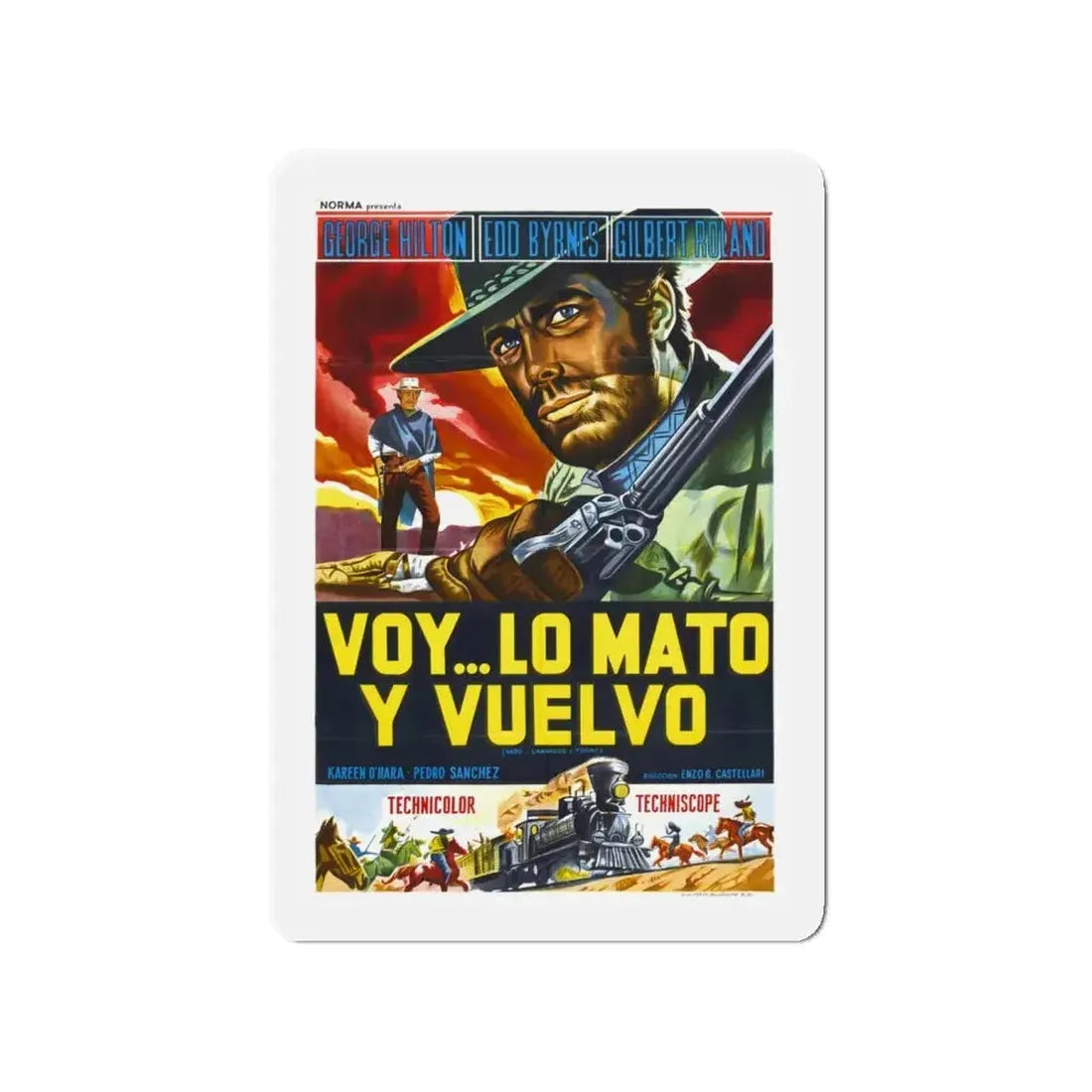 ANY GUN CAN PLAY (2) 1967 Movie Poster - Refrigerator Magnet - The Sticker Space