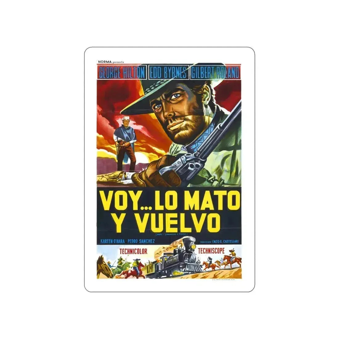 ANY GUN CAN PLAY (2) 1967 Movie Poster STICKER Vinyl Die-Cut Decal 6 Inch - The Sticker Space