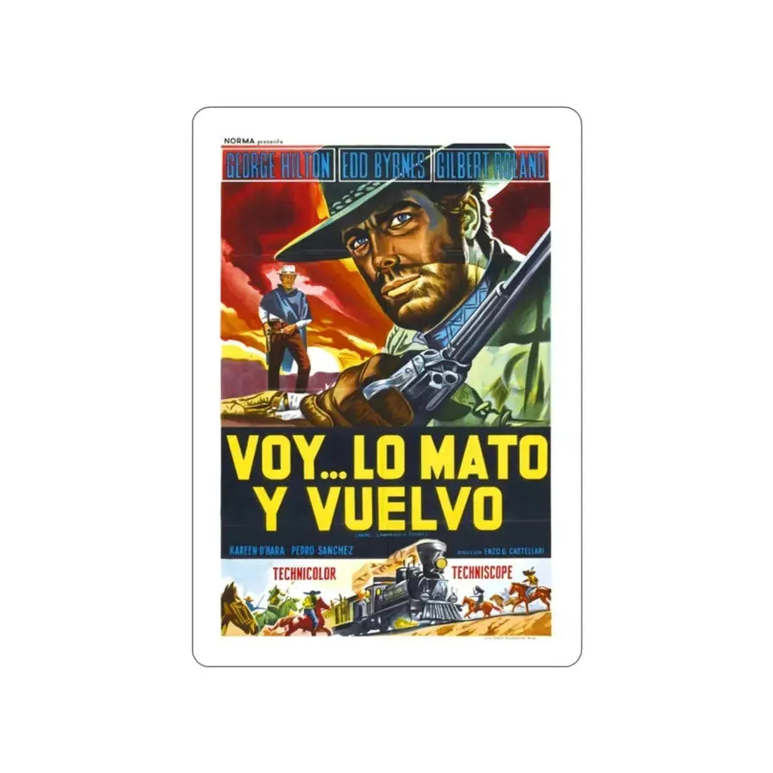 ANY GUN CAN PLAY (2) 1967 Movie Poster STICKER Vinyl Die-Cut Decal - The Sticker Space