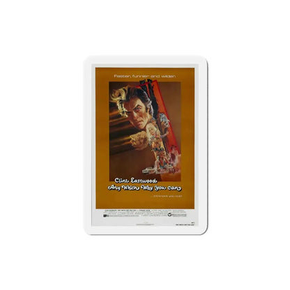 Any Which Way you Can 1980 Movie Poster Refrigerator Magnet 3 Inch - The Sticker Space