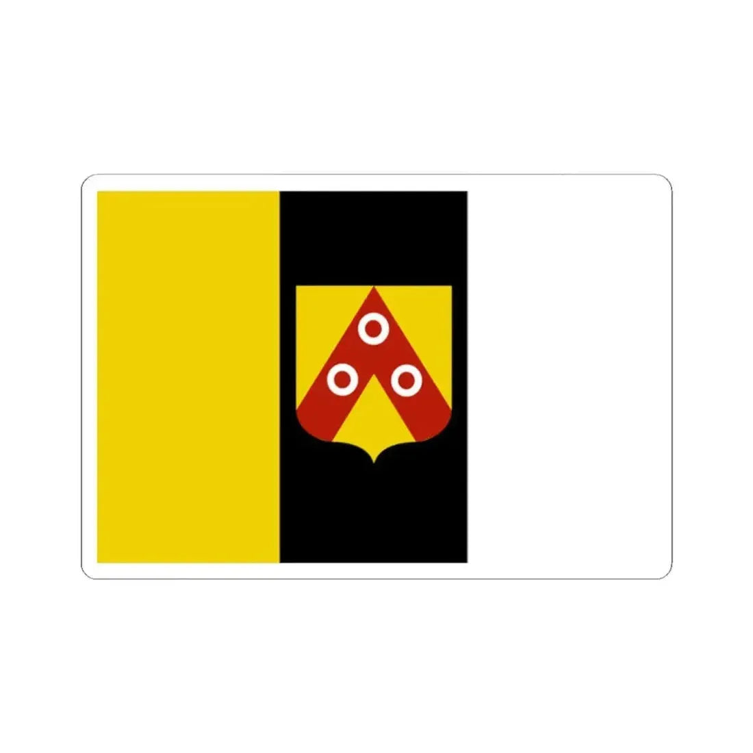 Anzegem vlag (Belgium) STICKER Vinyl Kiss-Cut Decal 2 Inch White - The Sticker Space