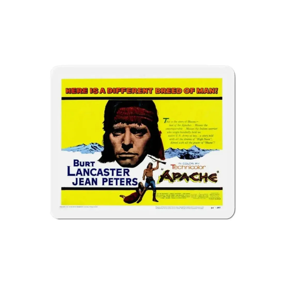 Apache 1954 Movie Poster Refrigerator Magnet - The Sticker Space