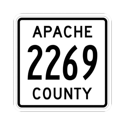 Apache County 2269 (Arizona) (Road Sign) STICKER Vinyl Kiss-Cut Decal 2 Inch White - The Sticker Space