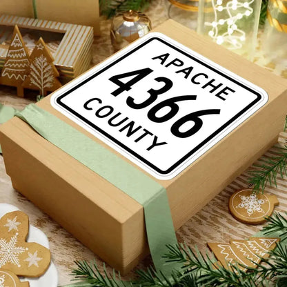 Apache County 4366 (Arizona) (Road Sign) STICKER Vinyl Kiss-Cut Decal - The Sticker Space