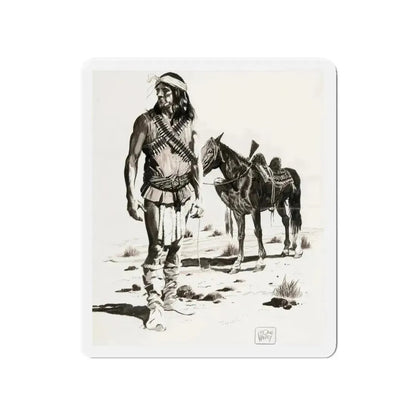 Apache Indian (Magazine Illustration) Refrigerator Magnet 4 Inch Die-Cut - The Sticker Space