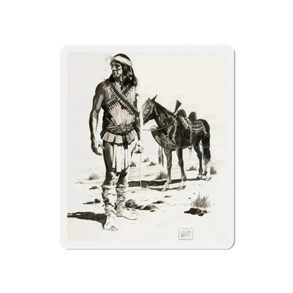 Apache Indian (Magazine Illustration) Refrigerator Magnet - The Sticker Space