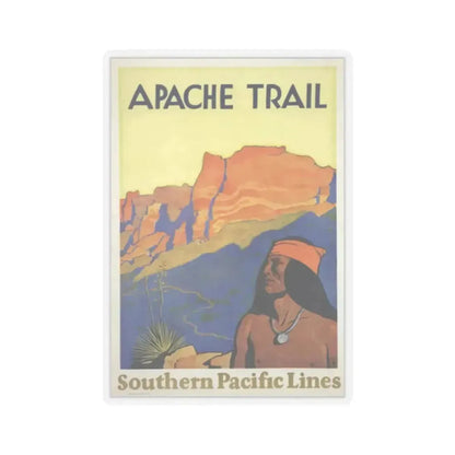 Apache Trail - Southern Pacific Lines (Native Americans in Art) STICKER Vinyl Kiss-Cut Decal - The Sticker Space