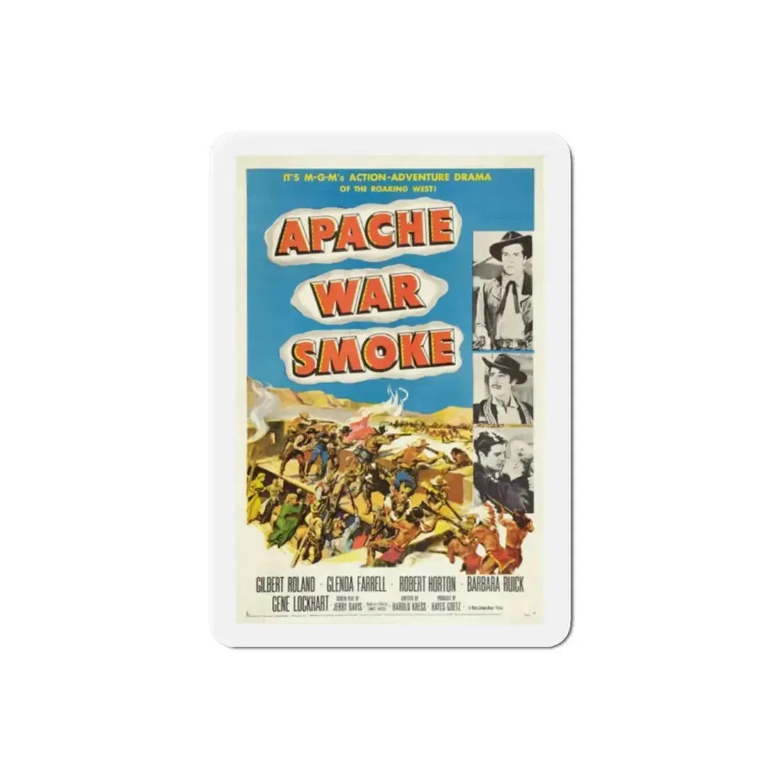 Apache War Smoke 1952 Movie Poster Refrigerator Magnet - The Sticker Space