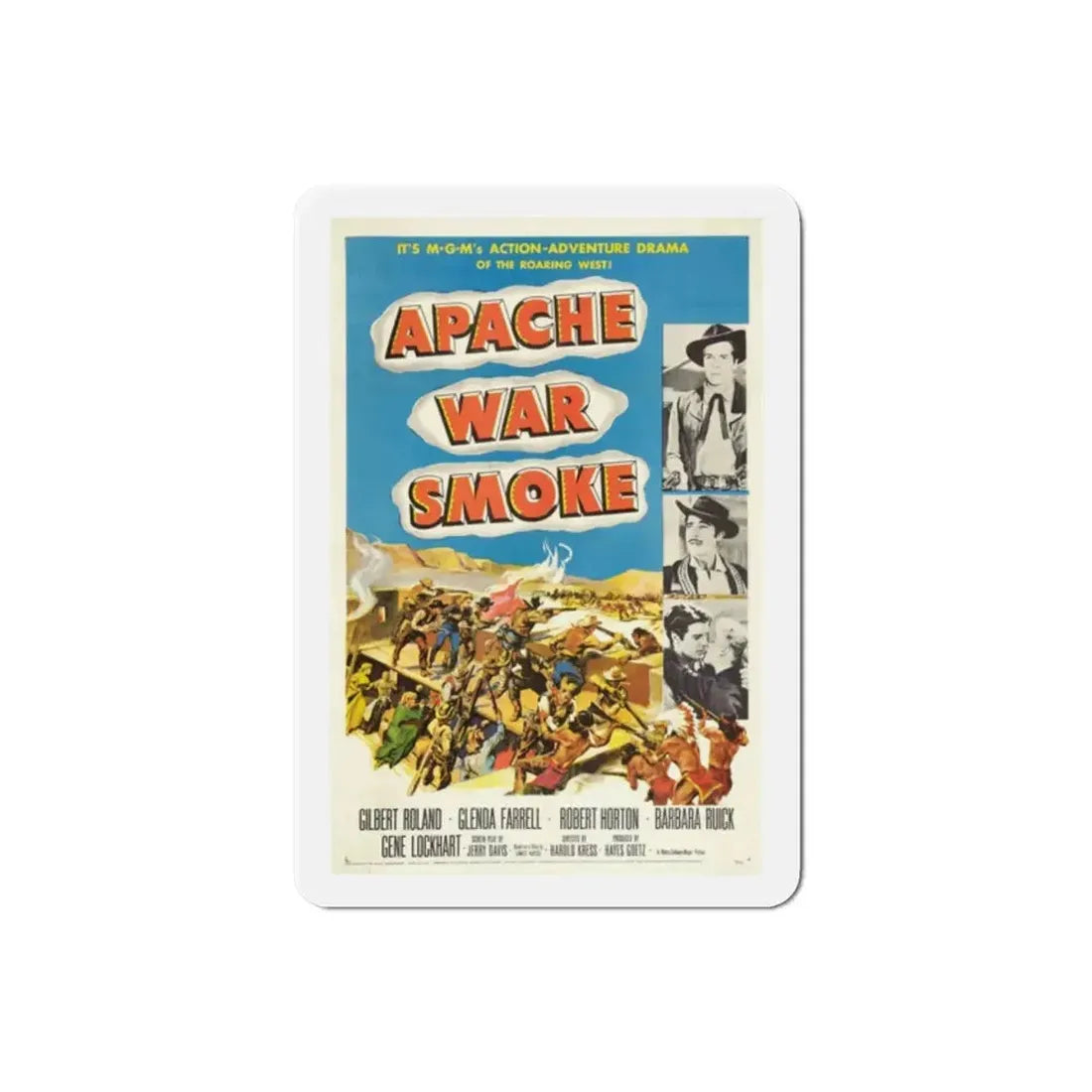 Apache War Smoke 1952 Movie Poster Refrigerator Magnet - The Sticker Space