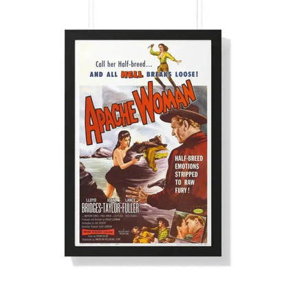 APACHE WOMAN 1955 - Framed Movie Poster 20" x 30" Black - The Sticker Space