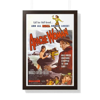 APACHE WOMAN 1955 - Framed Movie Poster 20" x 30" Walnut - The Sticker Space