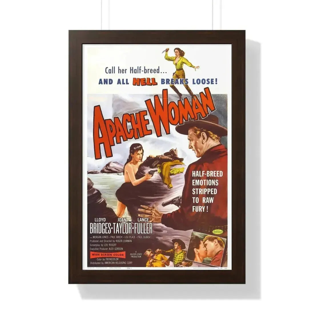 APACHE WOMAN 1955 - Framed Movie Poster - The Sticker Space