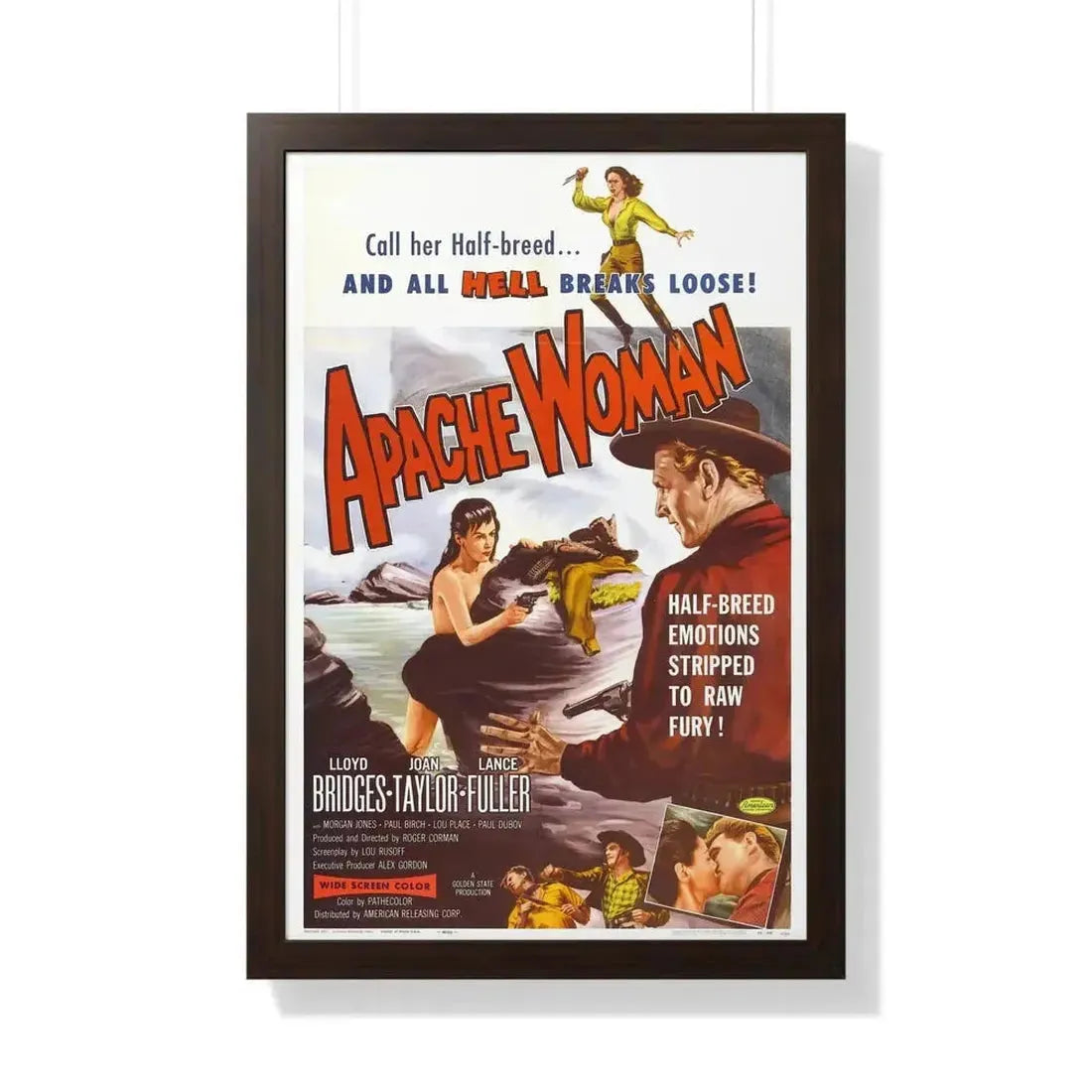 APACHE WOMAN 1955 - Framed Movie Poster - The Sticker Space