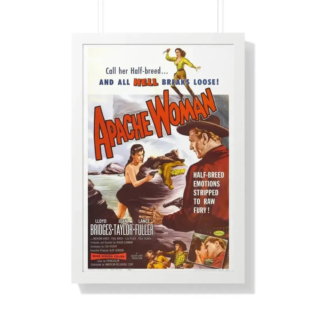 APACHE WOMAN 1955 - Framed Movie Poster - The Sticker Space