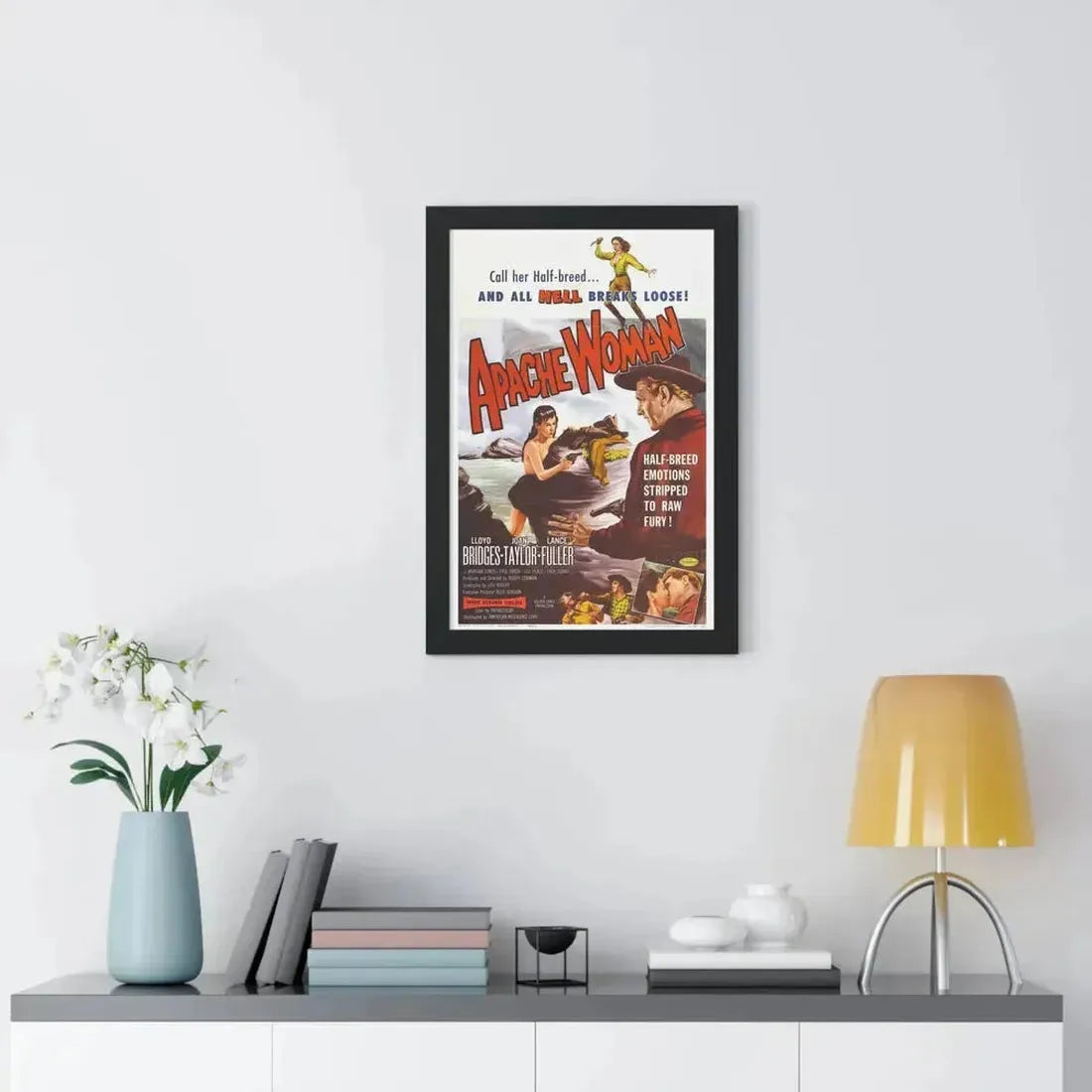 APACHE WOMAN 1955 - Framed Movie Poster - The Sticker Space
