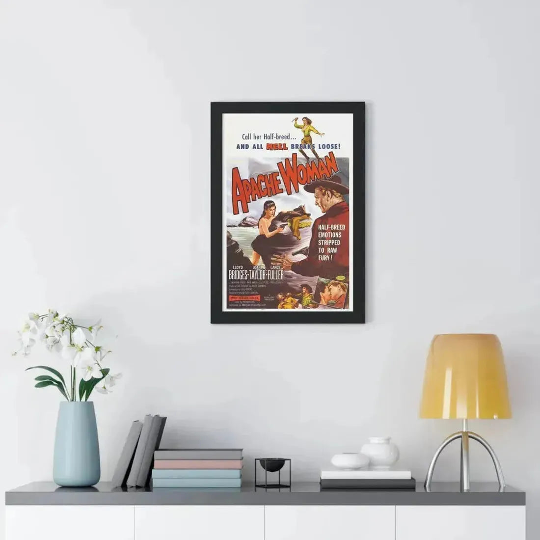 APACHE WOMAN 1955 - Framed Movie Poster - The Sticker Space