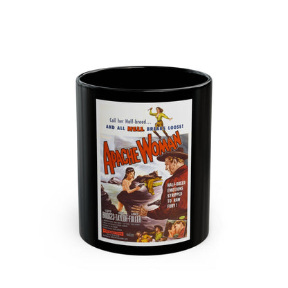 APACHE WOMAN 1955 Movie Poster - Black Coffee Mug-11oz-The Sticker Space