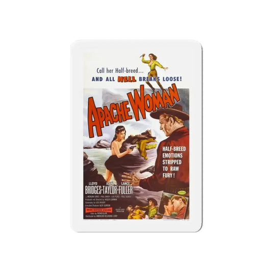APACHE WOMAN 1955 Movie Poster - Refrigerator Magnet 6 Inch - The Sticker Space
