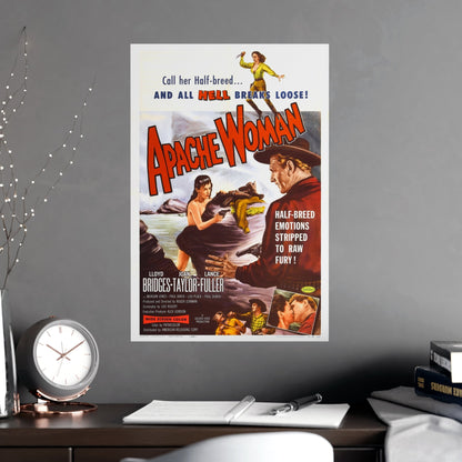 APACHE WOMAN 1955 - Paper Movie Poster-The Sticker Space