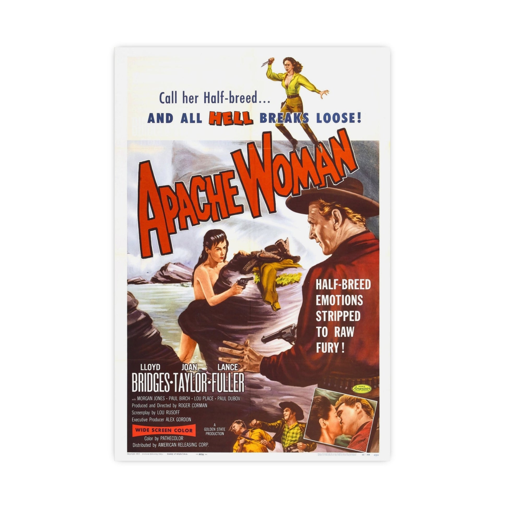 APACHE WOMAN 1955 - Paper Movie Poster-20″ x 30″ (Vertical)-The Sticker Space