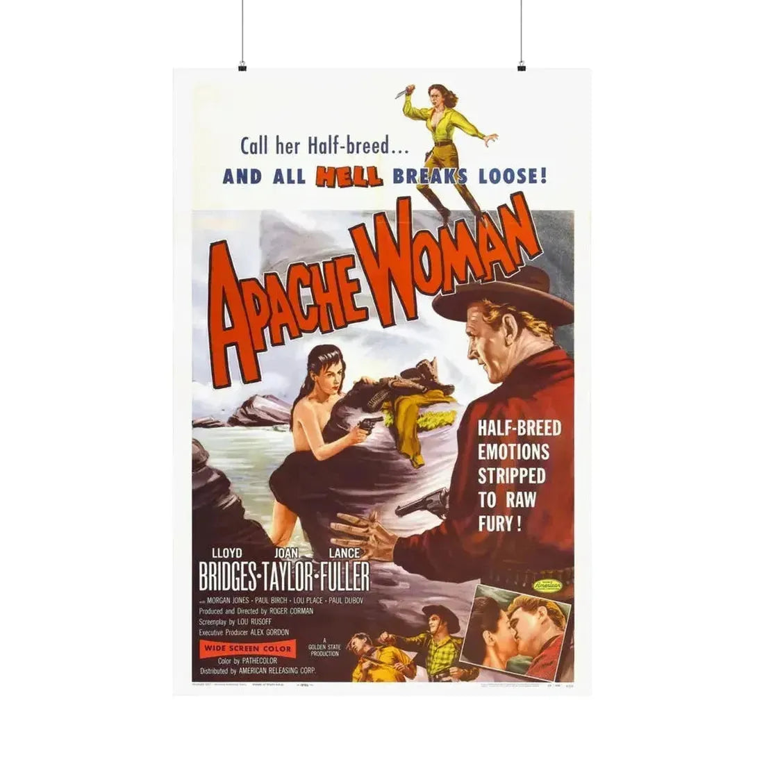 APACHE WOMAN 1955 - Paper Movie Poster 36" x 54" Matte - The Sticker Space