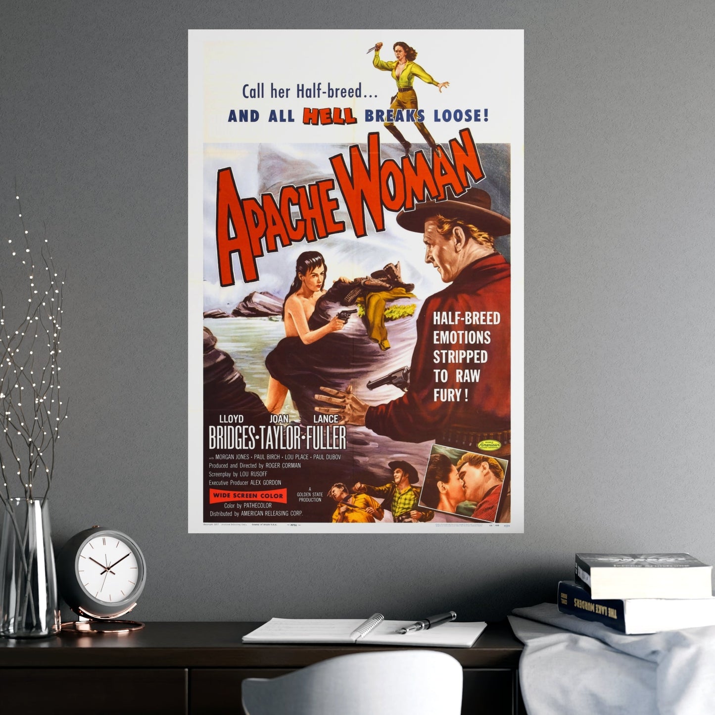 APACHE WOMAN 1955 - Paper Movie Poster-The Sticker Space
