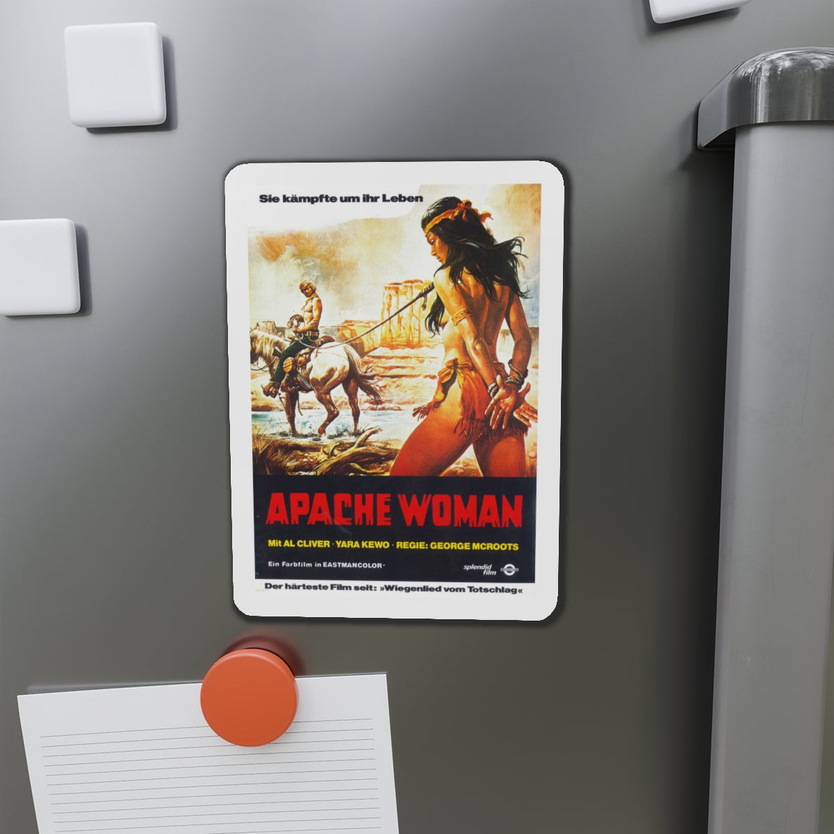 APACHE WOMAN 1976 Movie Poster - Die-Cut Magnet-The Sticker Space