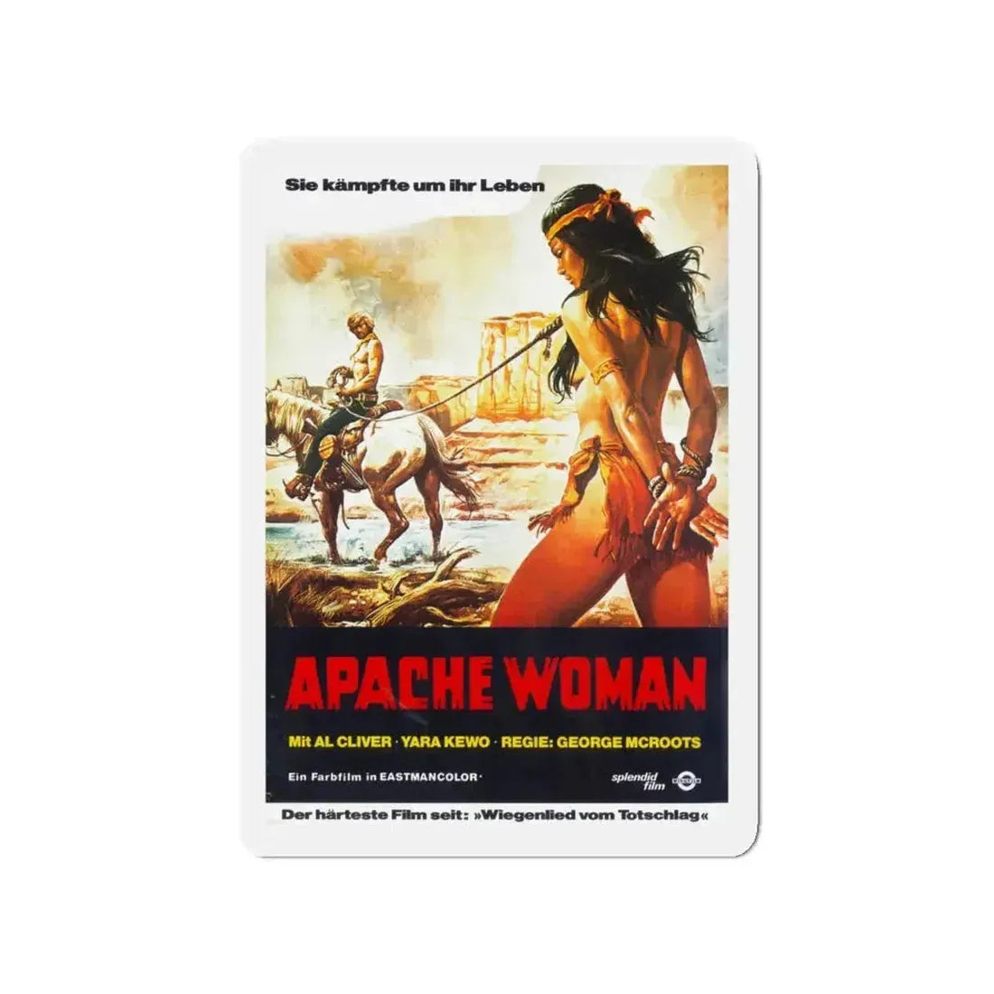 APACHE WOMAN 1976 Movie Poster - Refrigerator Magnet - The Sticker Space