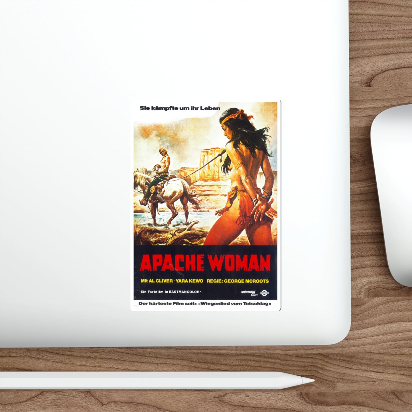 APACHE WOMAN 1976 Movie Poster STICKER Vinyl Die-Cut Decal-The Sticker Space