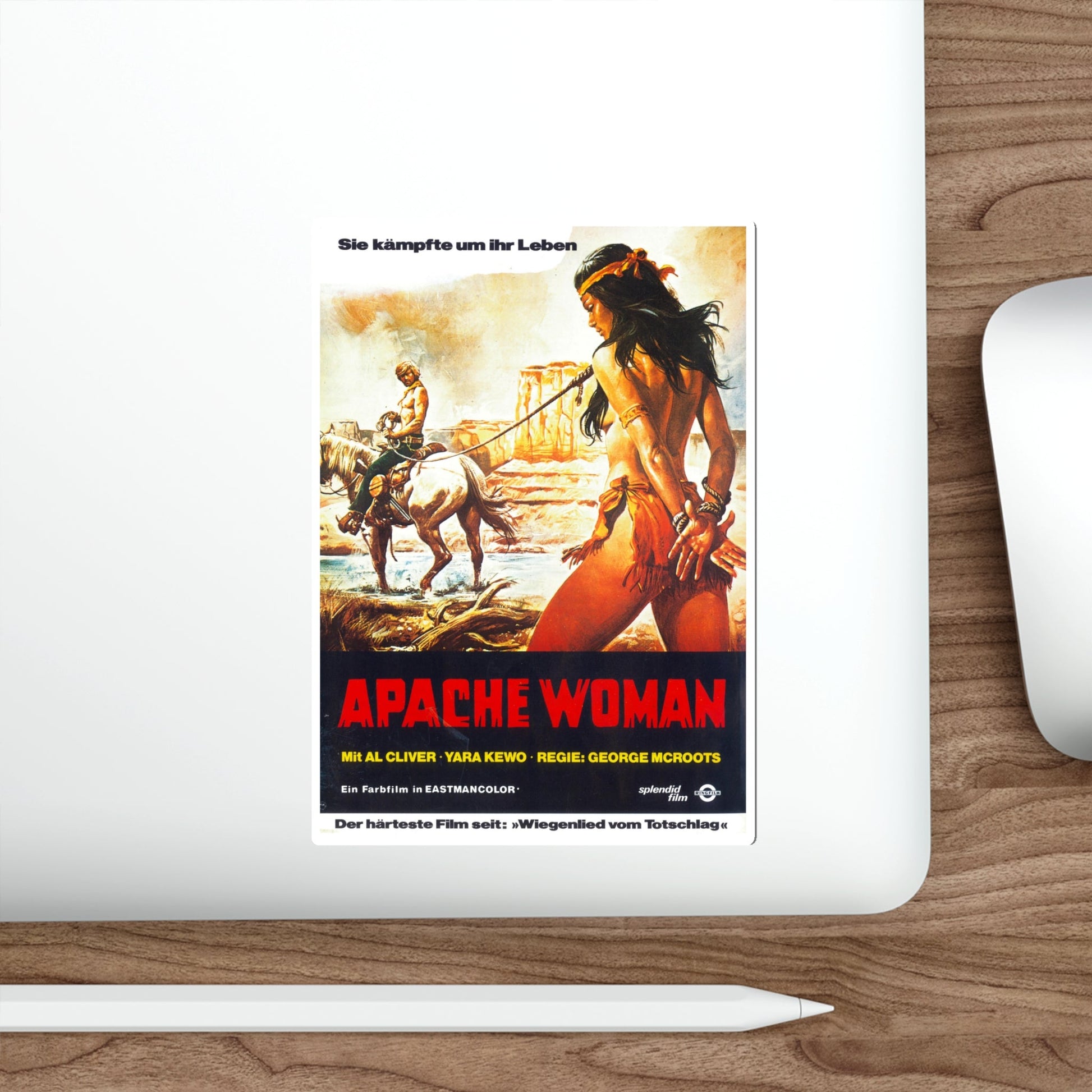 APACHE WOMAN 1976 Movie Poster STICKER Vinyl Die-Cut Decal-The Sticker Space