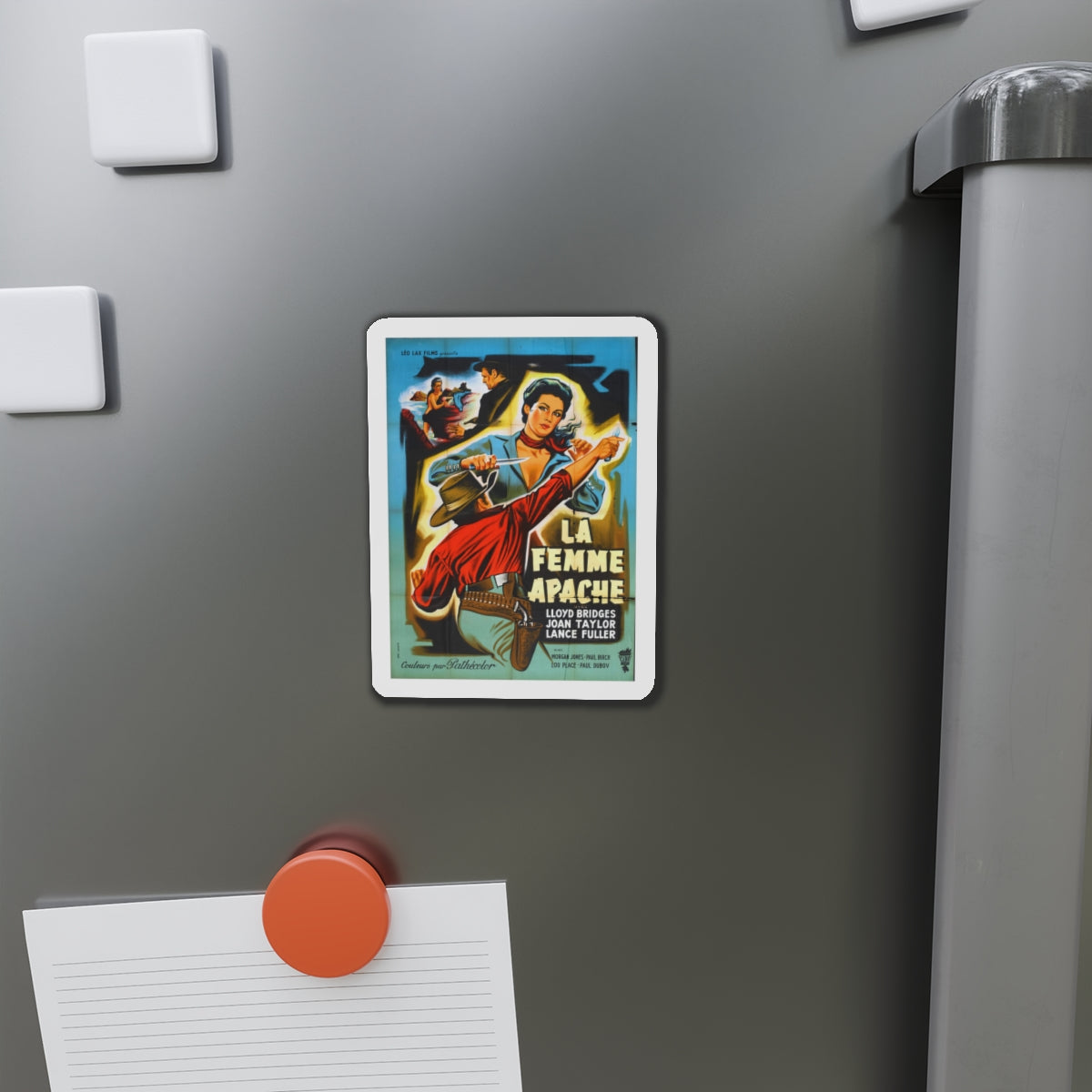 APACHE WOMAN (FRENCH) 1955 Movie Poster - Die-Cut Magnet-The Sticker Space