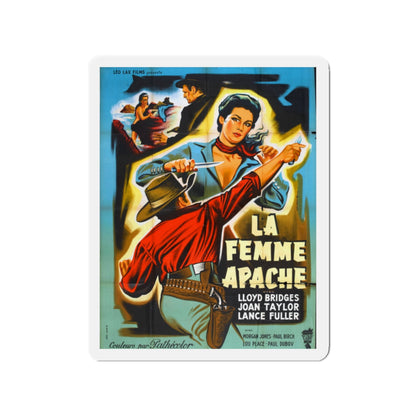 APACHE WOMAN (FRENCH) 1955 Movie Poster - Die-Cut Magnet-2" x 2"-The Sticker Space