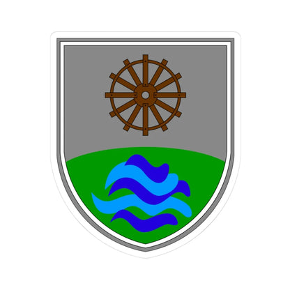 Apače (Slovenia) (Coat of Arms) STICKER Vinyl Kiss-Cut Decal 3 Inch White - The Sticker Space