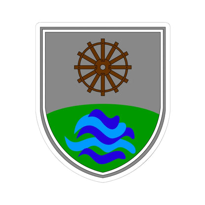 Apače (Slovenia) (Coat of Arms) STICKER Vinyl Kiss-Cut Decal 6 Inch White - The Sticker Space