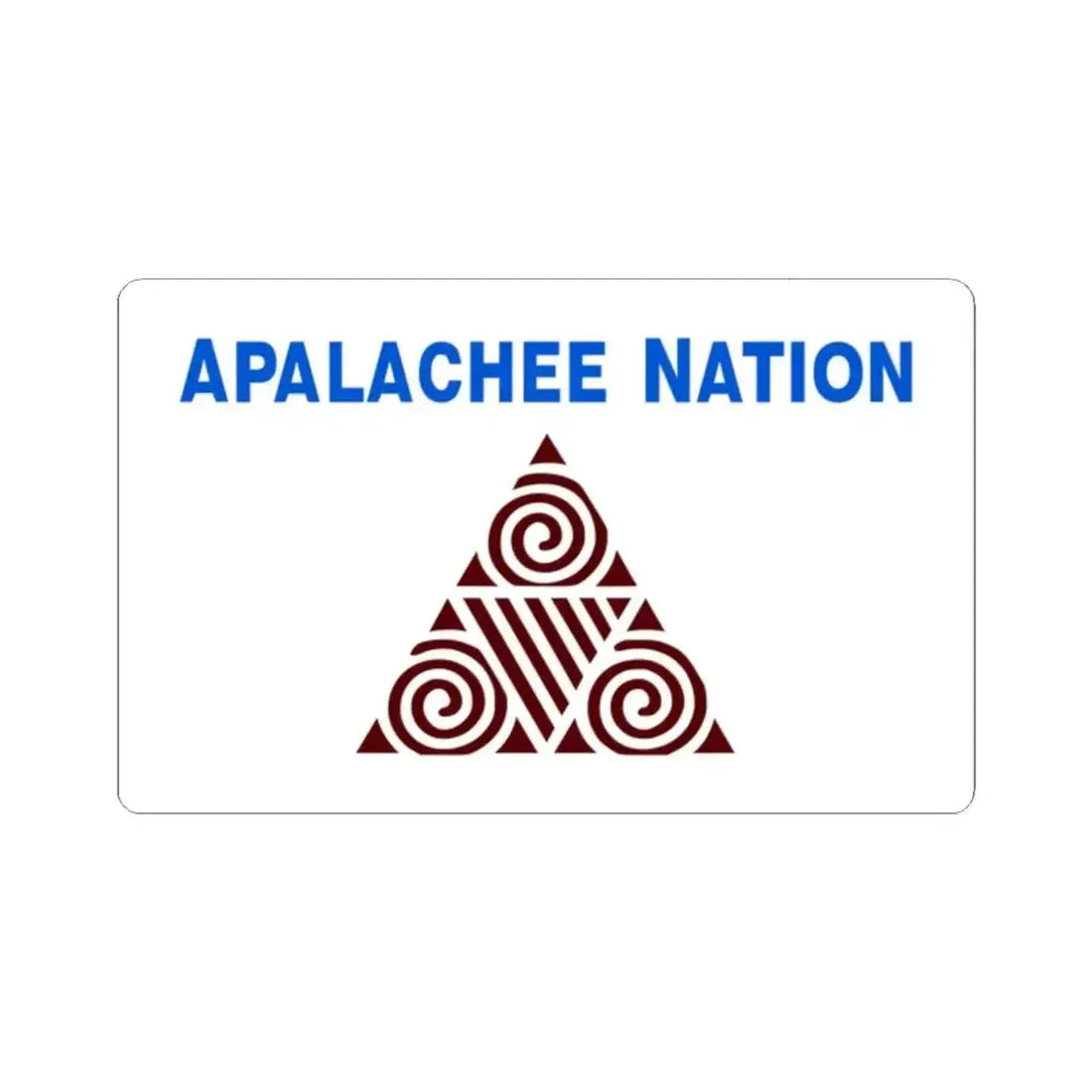 Apalachee Nation flag (United States) STICKER Vinyl Kiss-Cut Decal 2 Inch White - The Sticker Space