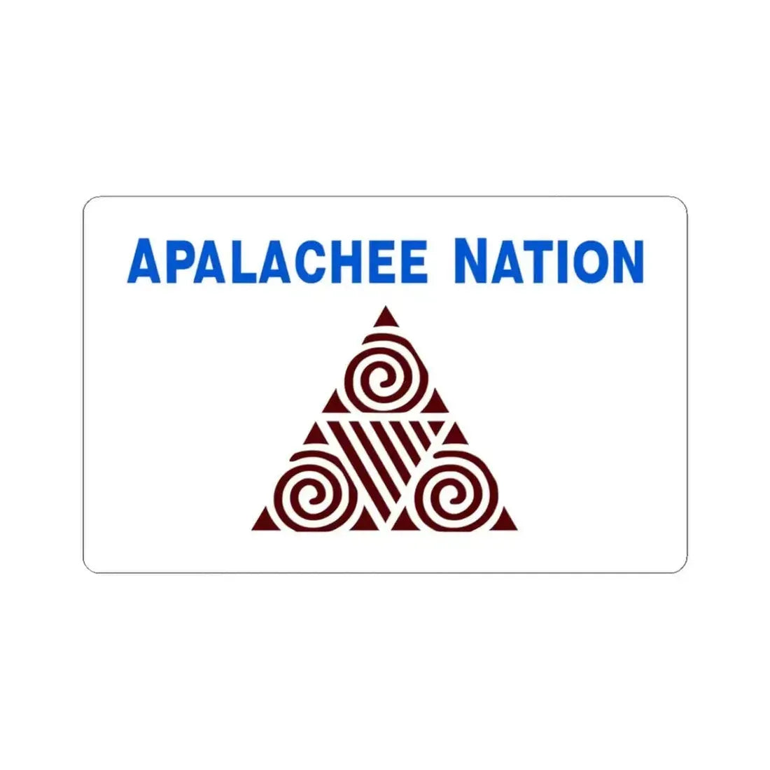 Apalachee Nation flag (United States) STICKER Vinyl Kiss-Cut Decal 3 Inch White - The Sticker Space